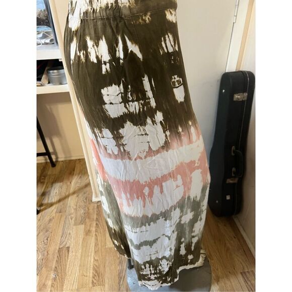 Young, Fabulous & Broke Tie Dyed Wide Leg Cropped Pallazo Pants Sz Gen XS - Picture 6 of 9